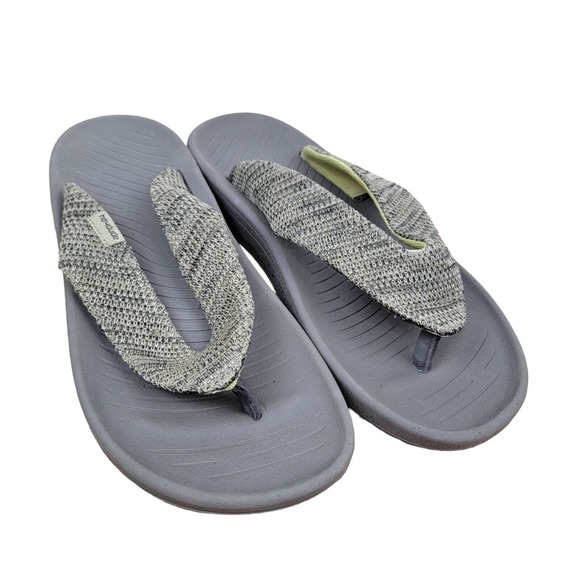 Hey Dude Mens Milo Flip Flops Sandals Comfort Slides Shoe Thong Gray Size 9 - Picture 1 of 5